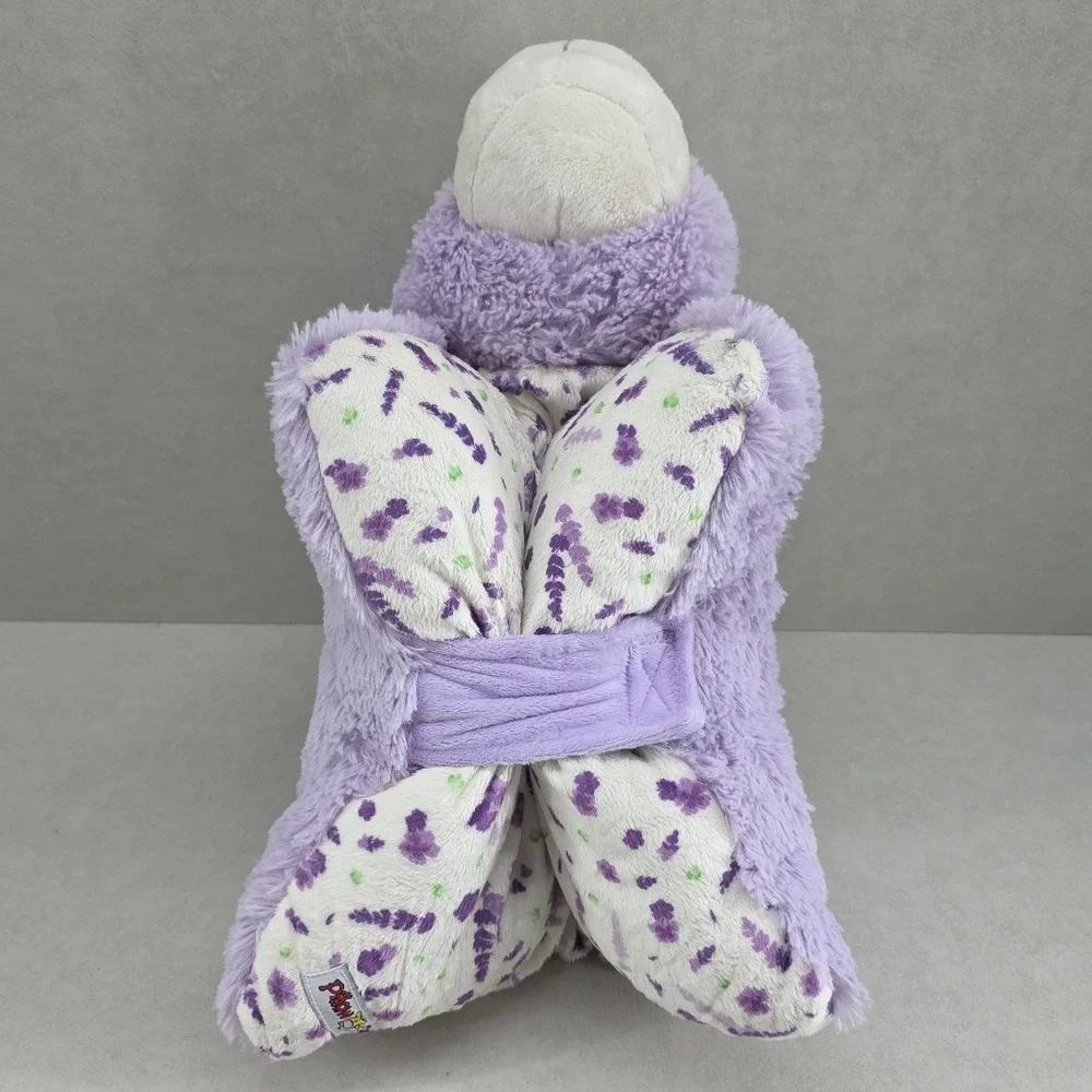 Pillow Pets Purple Plush Stuffed Animal Cow Night Time Sleeping Kids Child